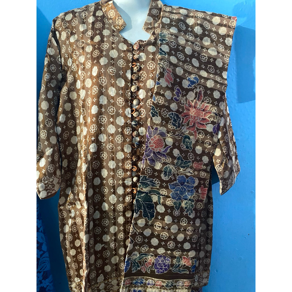 baju kurung set (baju+rok+selendang)