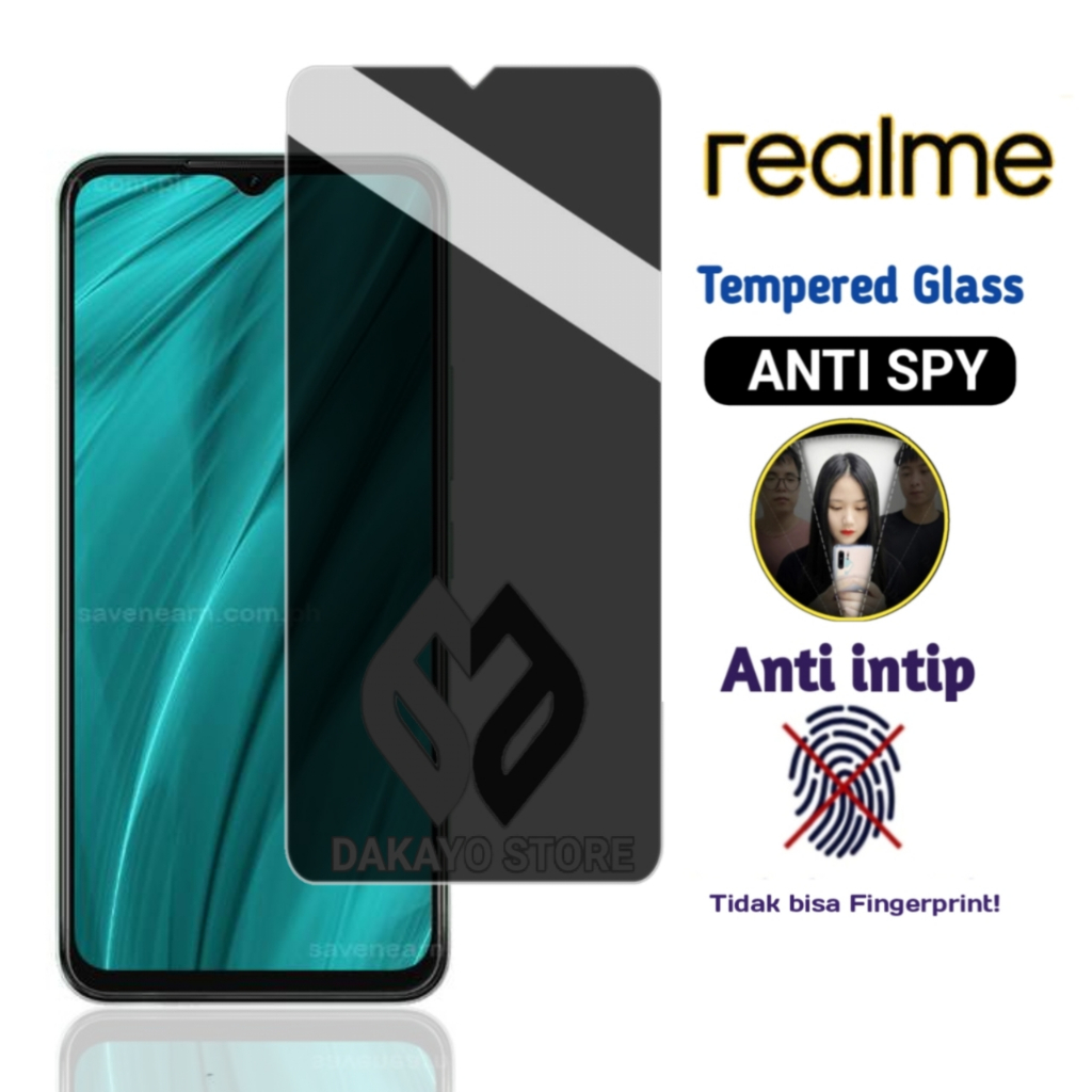 Tempered Glass Anti Spy Realme Narzo 50a 50a Prime 50i 50i Prime Anti Gores anti privacy full Layar