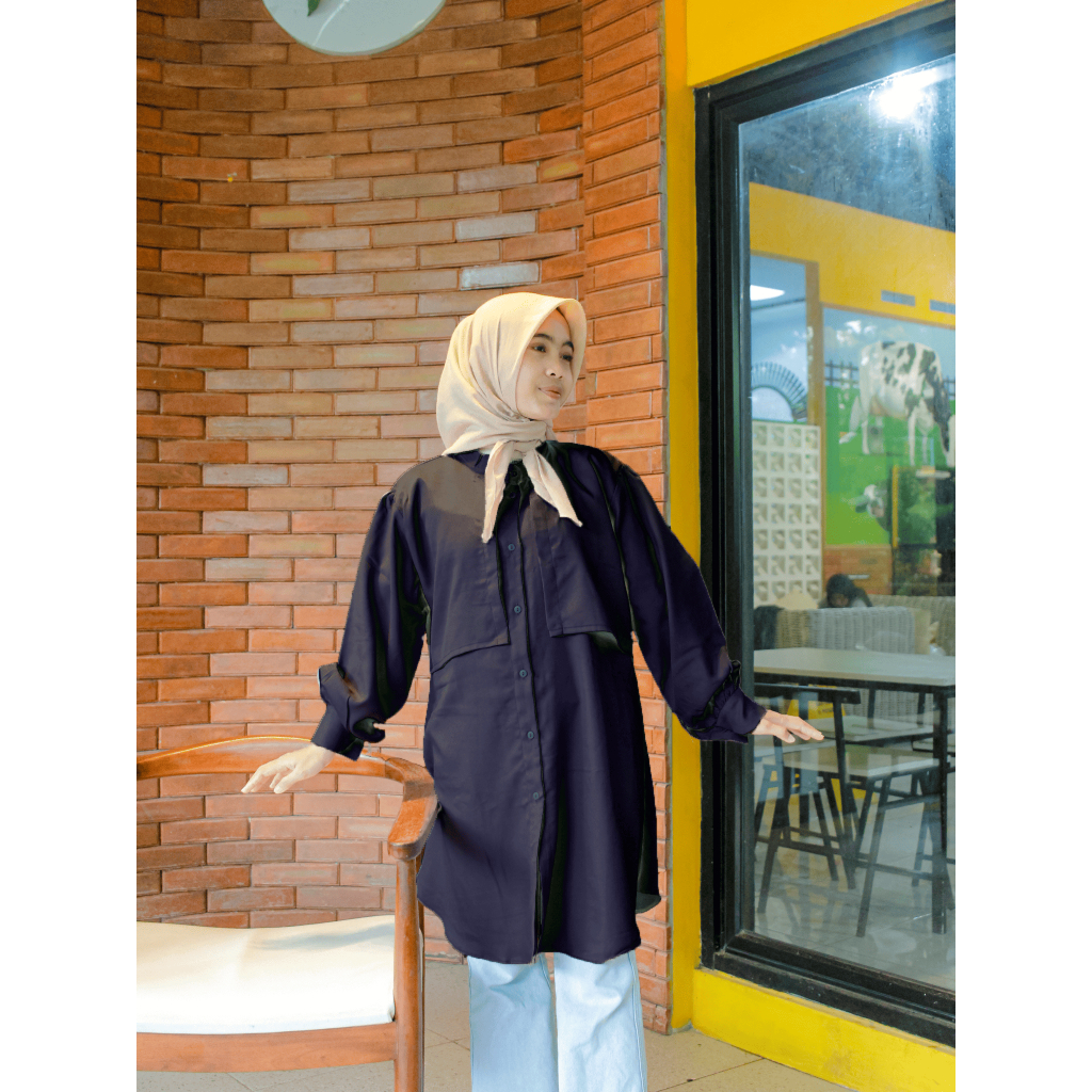 Blouse Esha | Kemeja Rompi Wanita | Baju Wanita Atasan Terbaru  | Atasan Wanita Casual