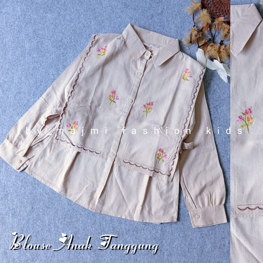 Blouse Anak Perempuan Kekinian Rompi Bordir Bunga