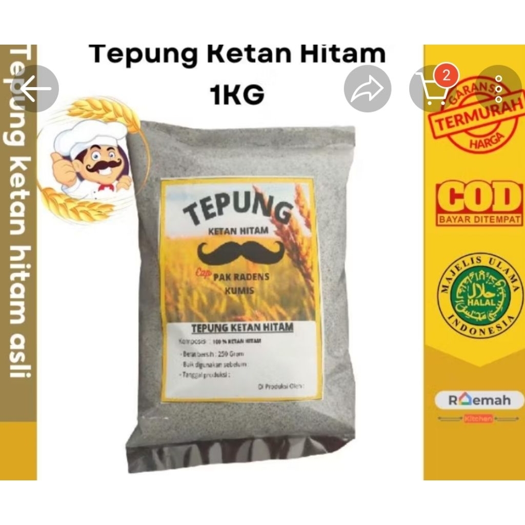 

tepung ketan hitam cap kumis