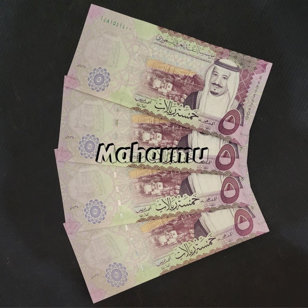 Saudi Arabia Riyal Uang Asing Kuno 5 Riyal Kertas