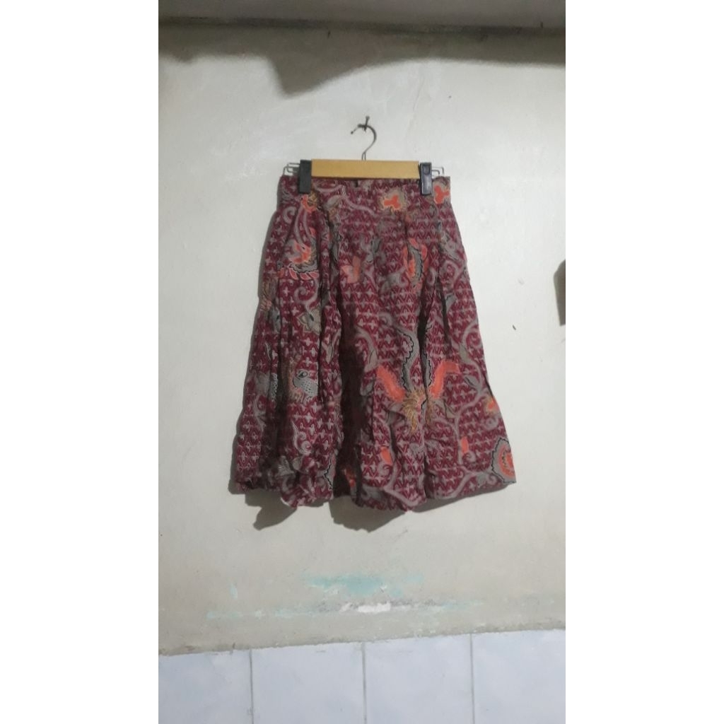 Rok Pendek Batik Kain Cewek Bekas Pakaian Preloved