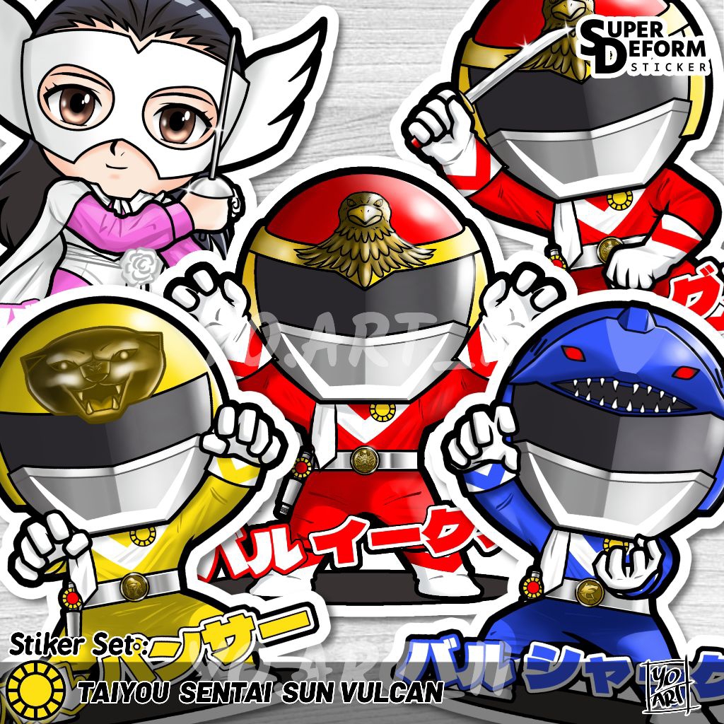 

Stiker Set - Super Sentai Series vol.5 - Taiyou Sentai SUN VULCAN