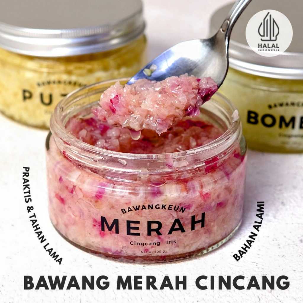 

Bawang Merah Cincang Iris Minyak BAWANGKEUN BUMBU Masak Dapur Baceman Kupas Instan Minced Shallot