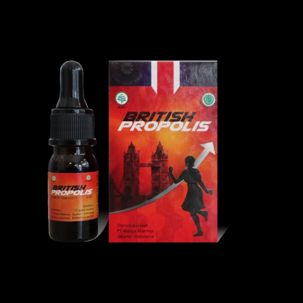 

British Propolis Herbal Suplemen Original - Kaya Antioksidan 400% Lebih Banyak & Terdaftar MUI Halal UK - Manfaat Anti Inflamasi Anti Mikroba