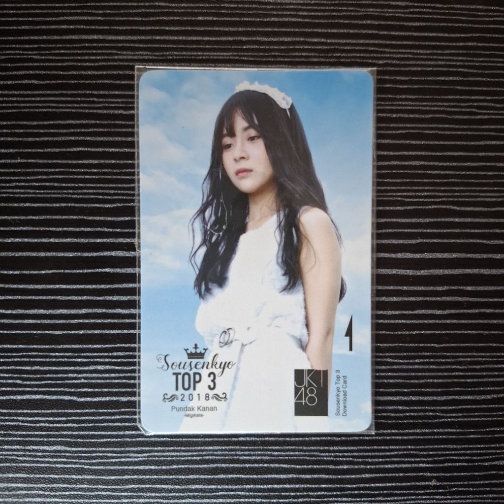 Music Card Photocard JKT48 Yupi Cindy Yuvia Migikata (Pundak Kanan) Sousenkyo Top 3 2018