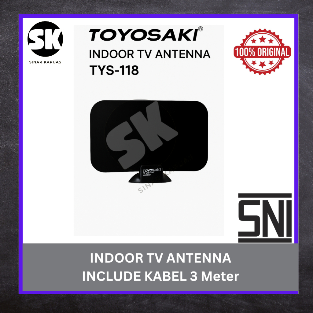 FREE KABEL 3 METER ANTENA TV TOYOSAKI TYS 118 // ANTENNA INDOOR TOYOSAKI // ANTENA TV DIGITAL