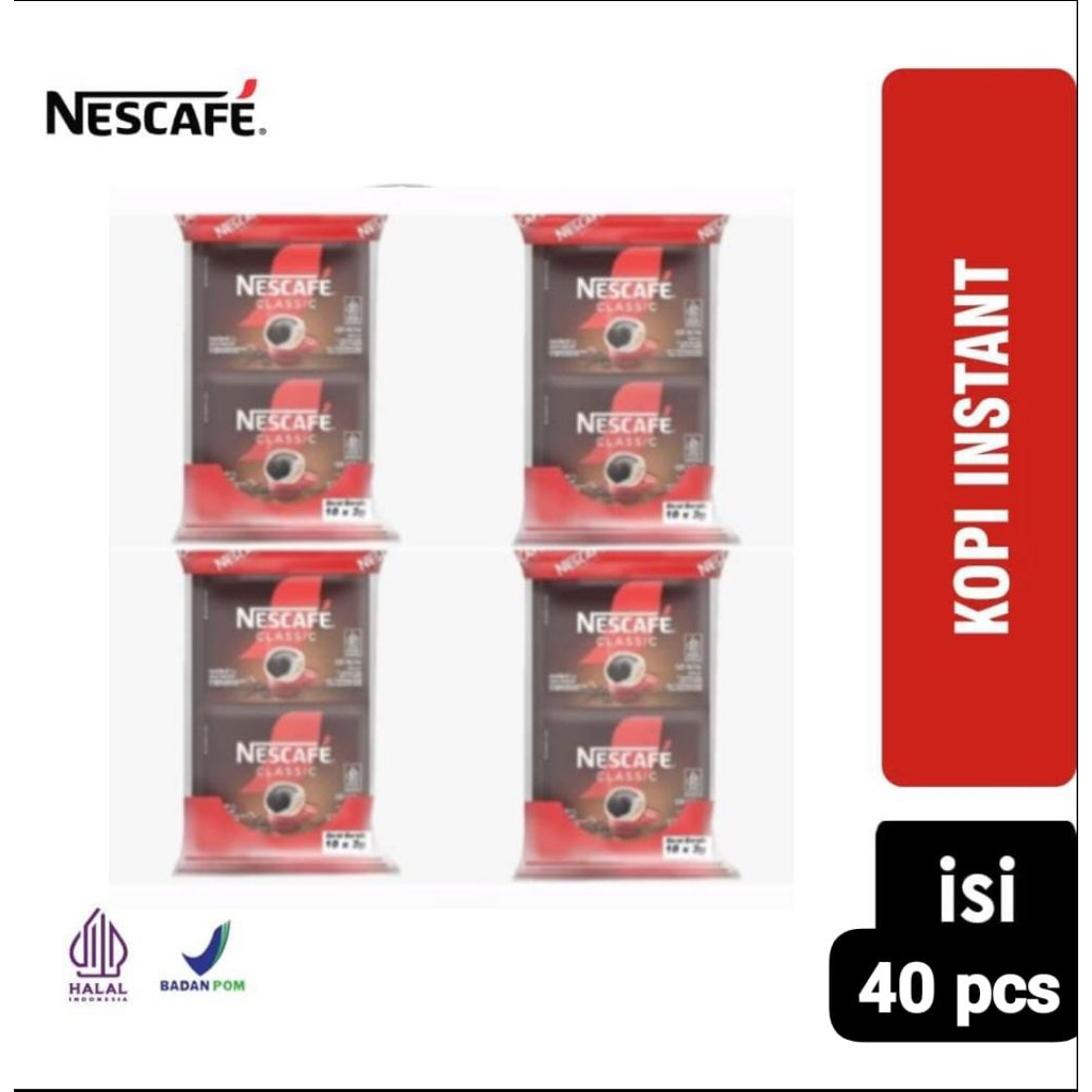 

NESCAFE Classic sachet paket (4renceng / 40sct)