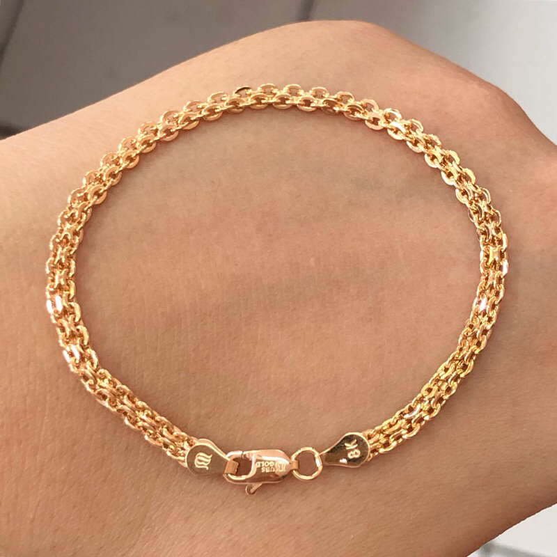 MA11- GELANG VANCY 2LAYER KADAR 375 PANJANG 17CM UBS