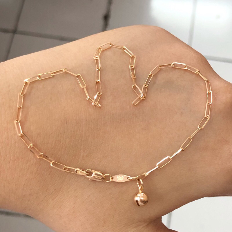 MA11- GELANG KAKI PAPERLINE BEL 1.73GR KADAR 375 PANJANG 26CM UBS