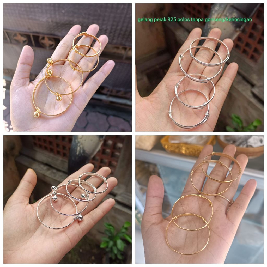 gelang perak asli kadar 925 untuk 3 bulanan bayi