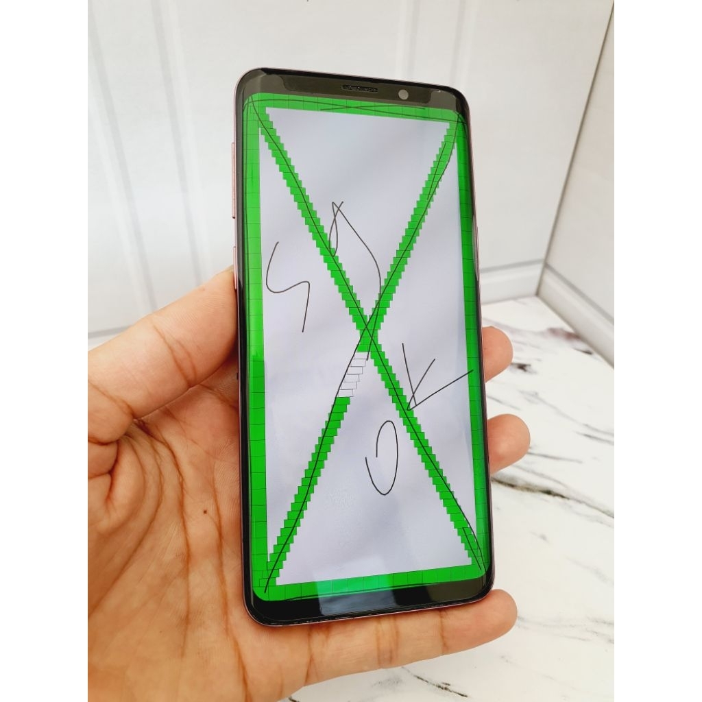 lcd samsung s9 biasa original copotan mulus