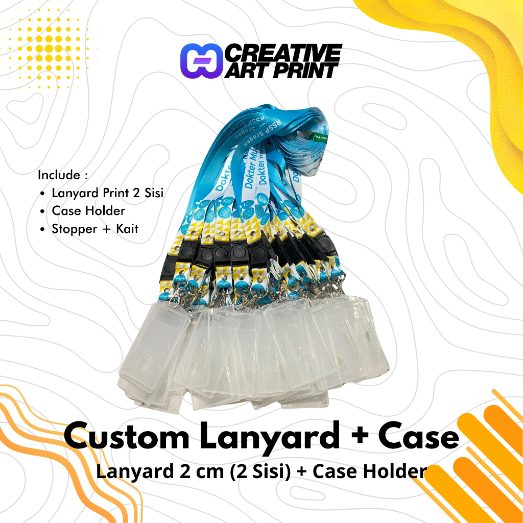 

Lanyard Custom 2 Sisi + Case Holder | Lanyard 2 cm