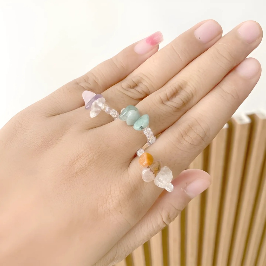 Cincin Mutiara Cincin Manik Variasi Mote Batu Alam Asli