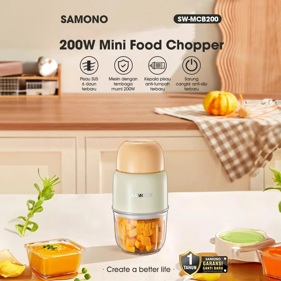 Samono SW-MCB200 Chopper Food Processor for Meat Grinding