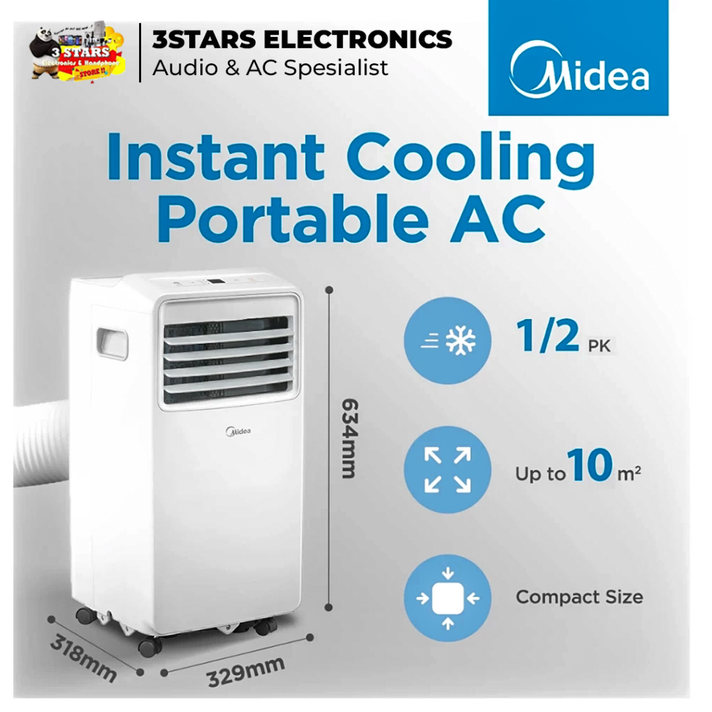 Midea MPHA05CRN AC Portable 1/2 pk / AC Portable 1/2 pk