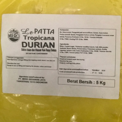 

Selai Durian Lepatta Kemasan 5kg - Gosend/Grab Only!!!