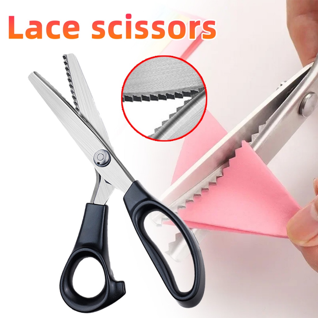 

Gunting ZIG-ZAG / gunting gelombang kain / gunting motif zigzag / Gunting Bergelombang