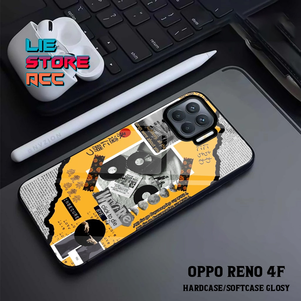 liestore_acc Case OPPO RENO 4 / RENO 4F / RENO 4 PRO Motif [ BULAN ] Hp Glossy Casing Hardcase Softc
