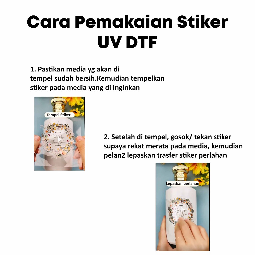 

Stiker UV DTF Label nama buku Label Botol minuman Stiker kotak makanan Stiker decal tahan air