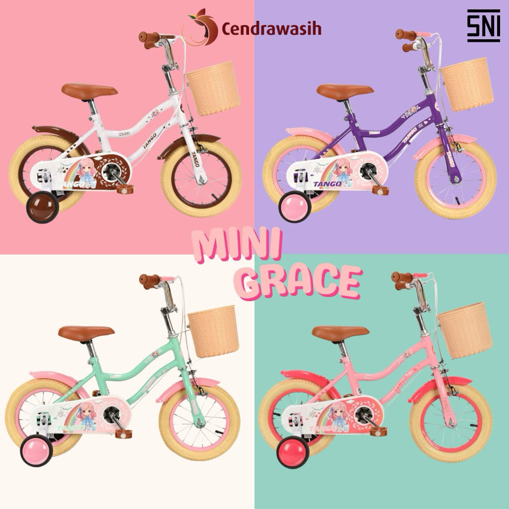 Sepeda Anak Perempuan Mini Grace 12 16 18 inch Tango Bike