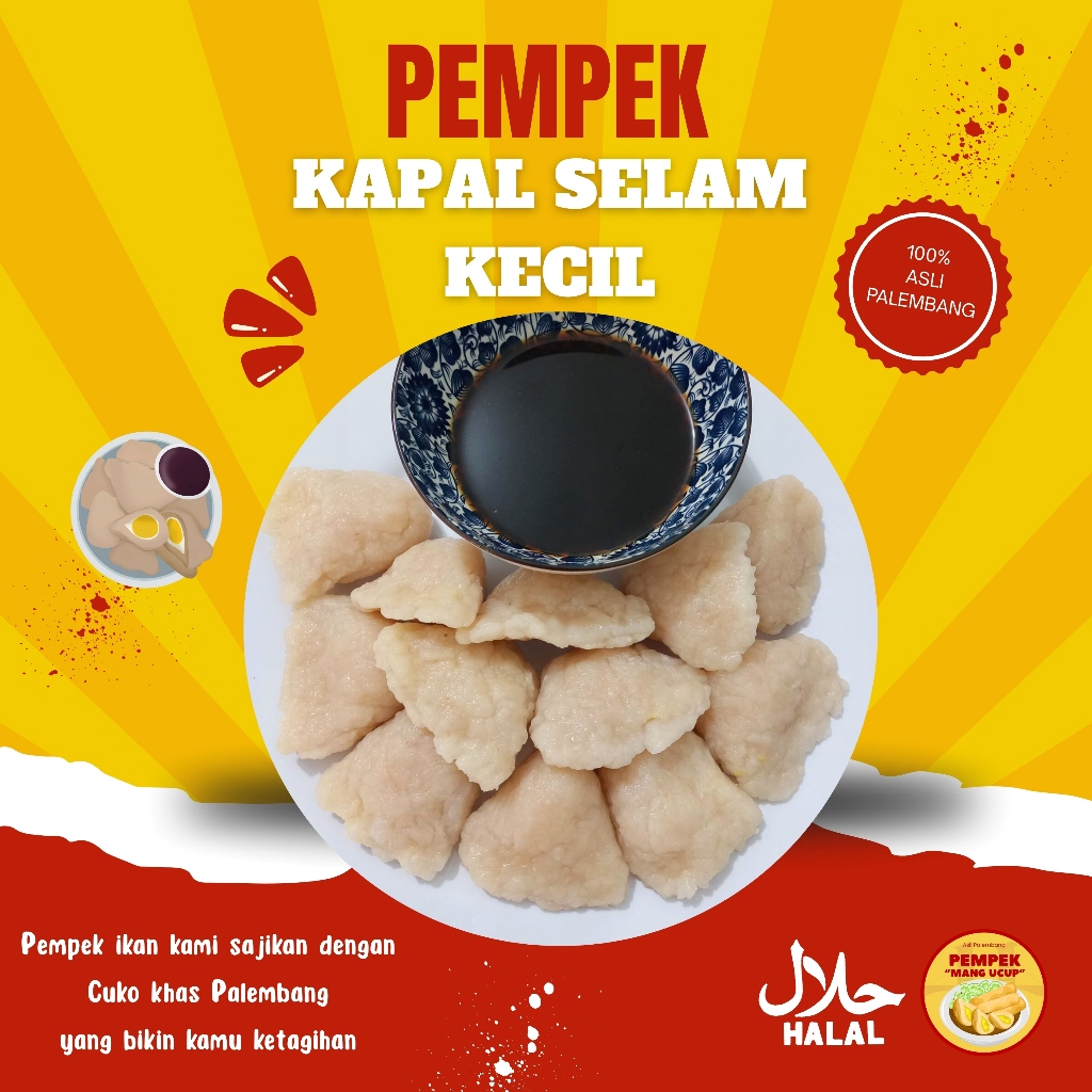 

PEMPEK PALEMBANG PEMPEK KAPAL SELAM KECIL + CUKO