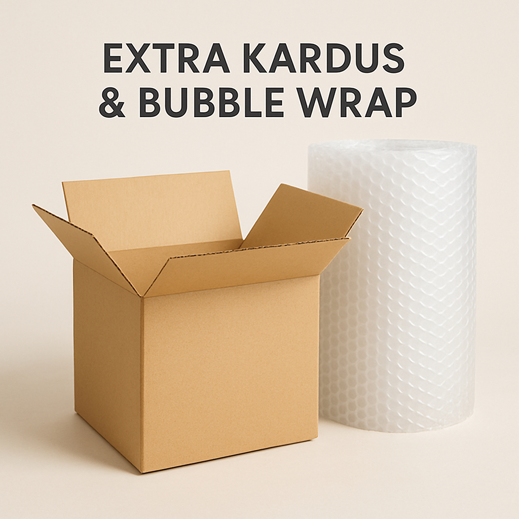 

Extra Packing Kardus Bubblewarp Luar Kota dan Keamanan