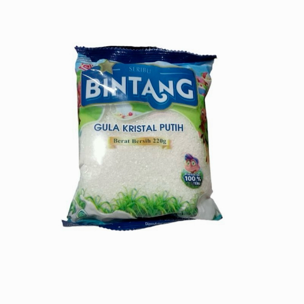 

SERIBU BINTANG gula pasir putih kualitas terbaik kemasan 220g