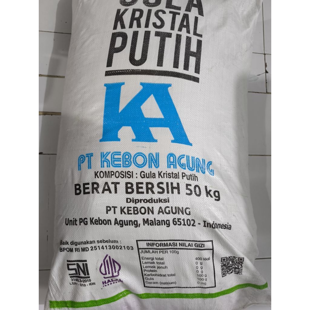 

Gula Kristal Putih Kebon Agung kemasan 1 kg