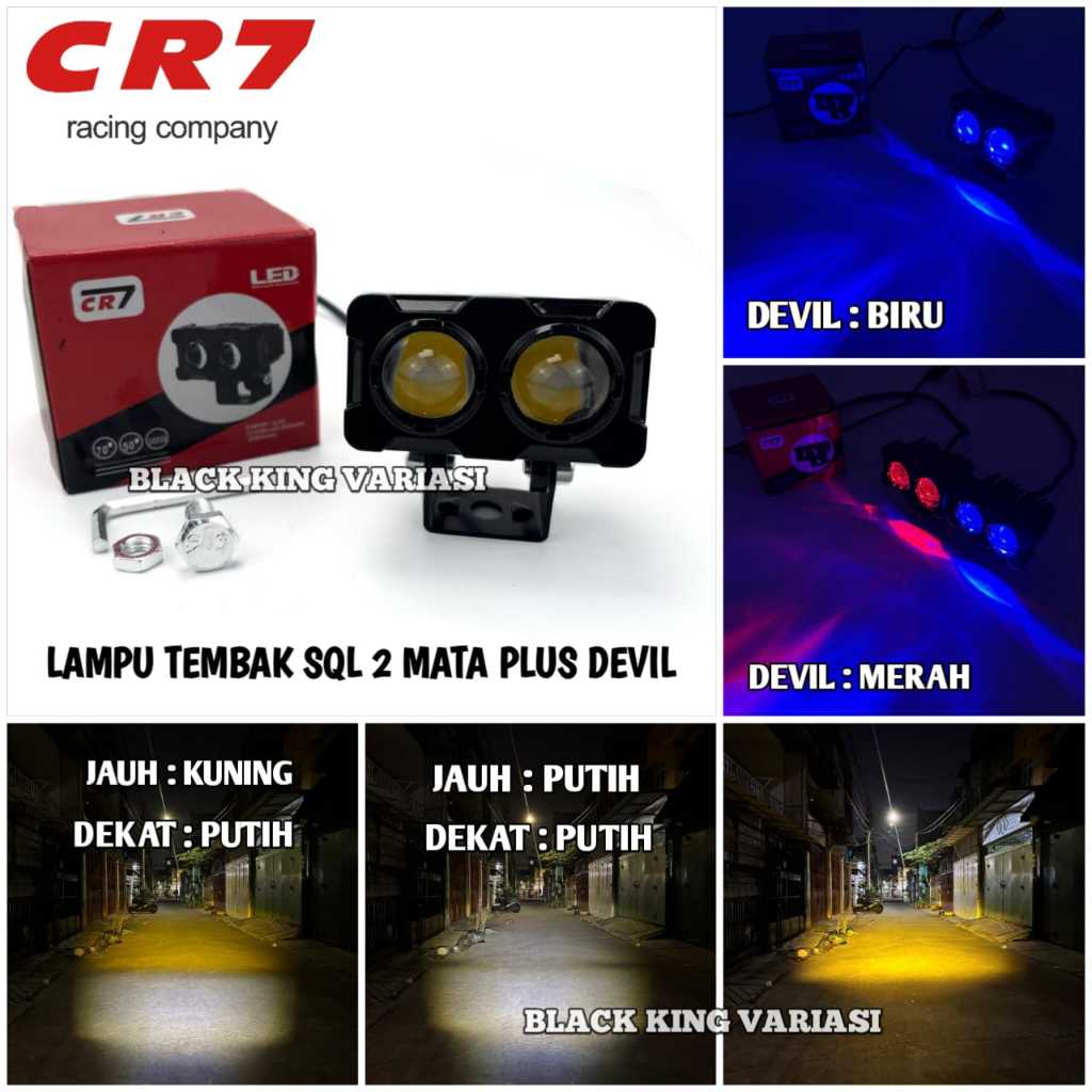 KLSUS Lampu Tembak SQL 2 Mata Laser LED Plus Devil Lampu Tembak Sorot LED Laser 2 Mata Lampu Tembak