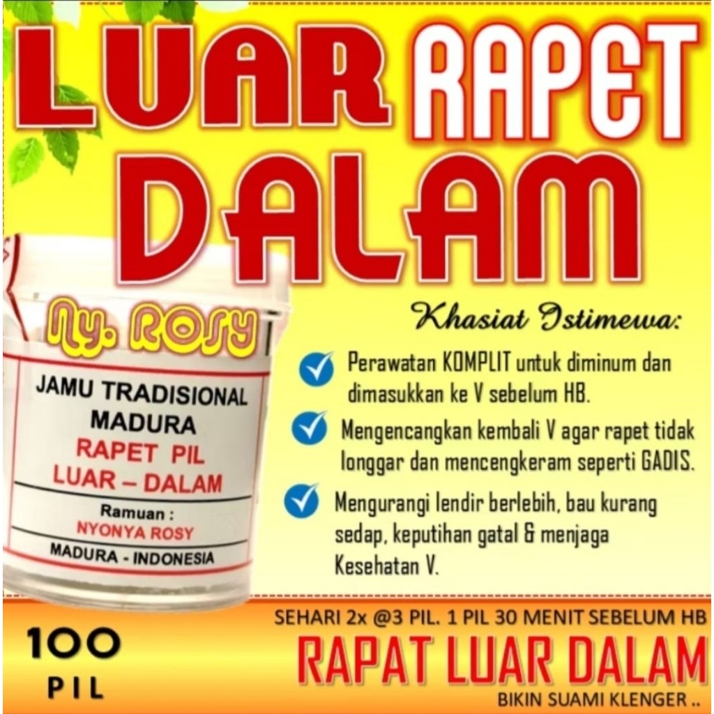 jamu rapet luar dalam mengembalikan keperawanan asli nyonya rosy ( original)