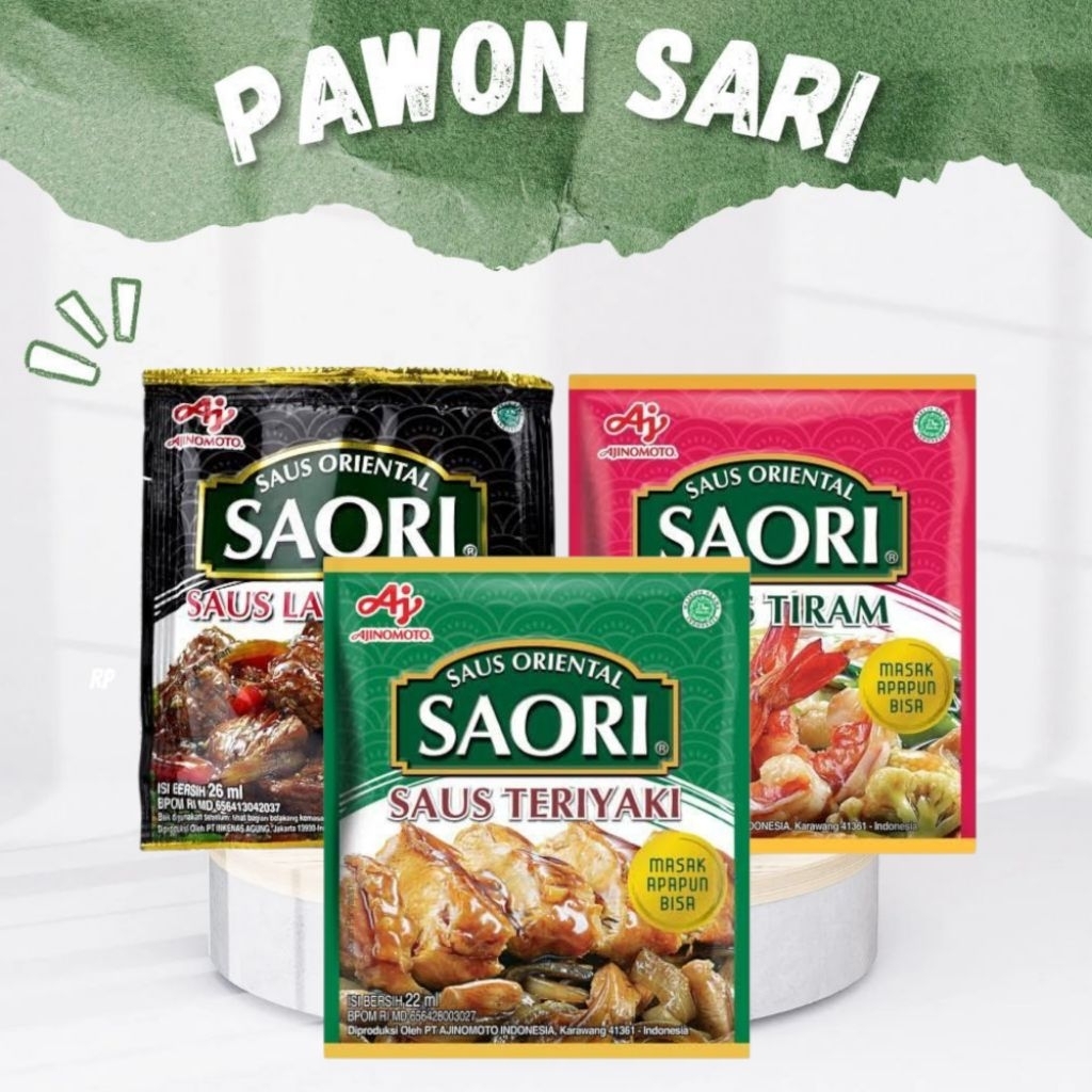 

SAORI sachet varian saus lada hitam | saus tiram | saus teriyaki