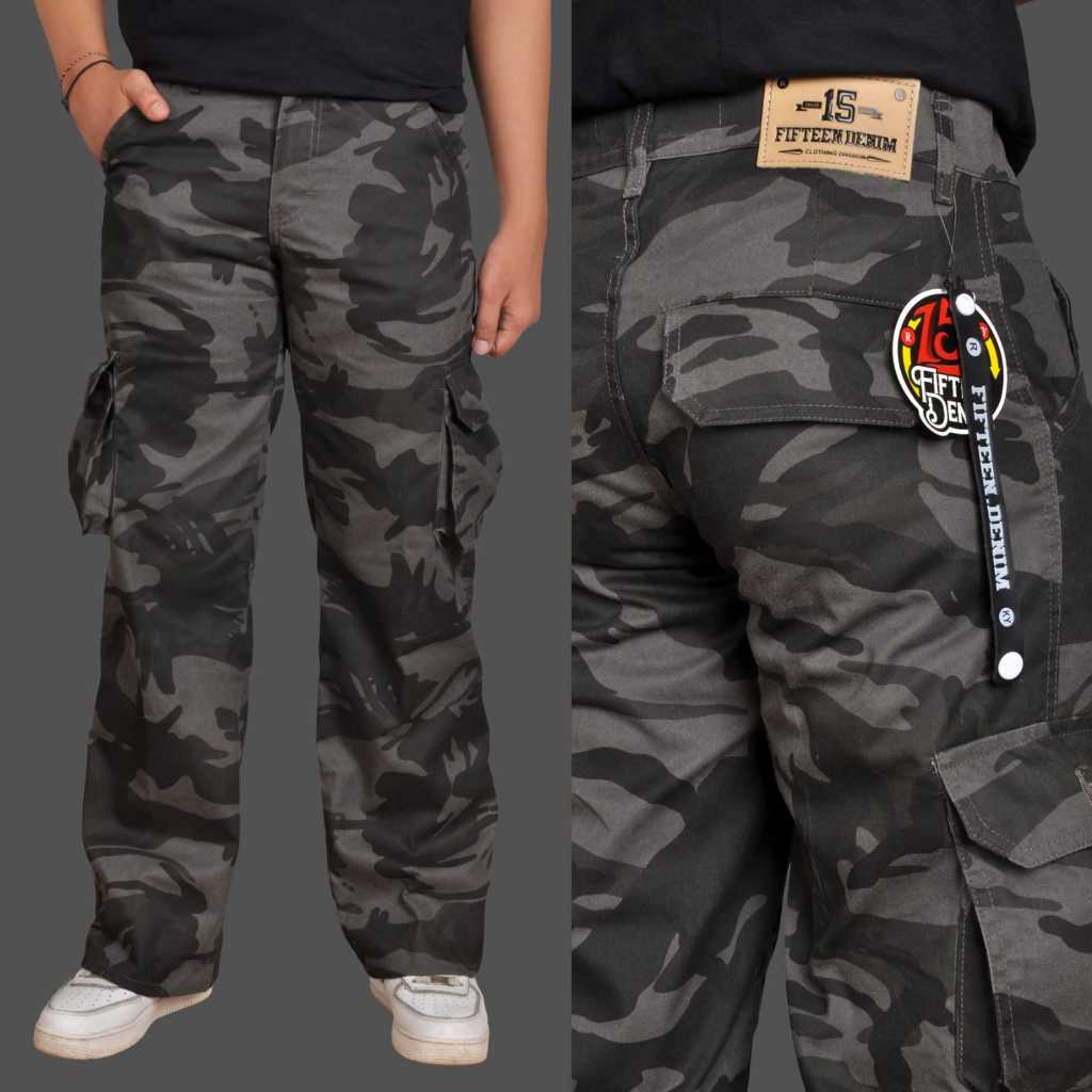 Celana Loreng Cargo skenna Pants celana  Gombrang gaya korea