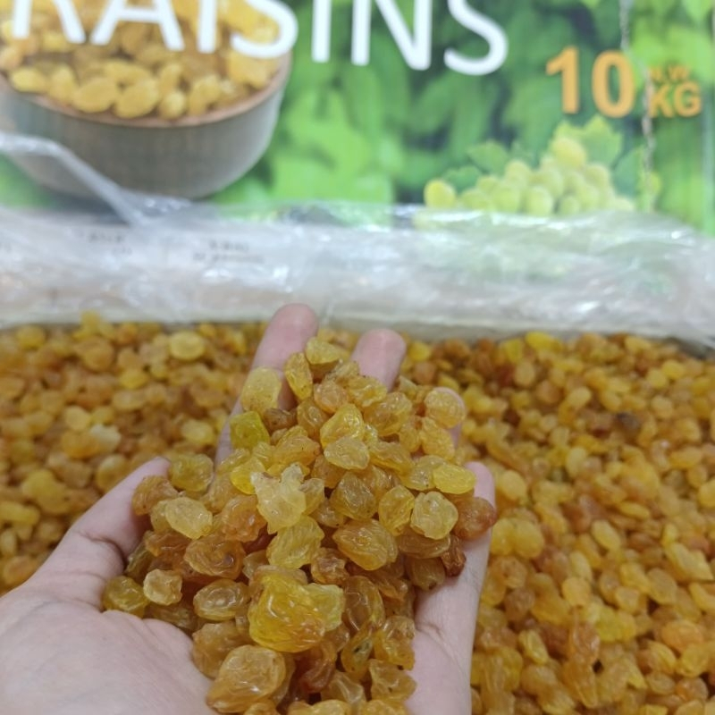 

Kismis Manis Simin Golden Raisins Premium Quality Grosir Perkarton