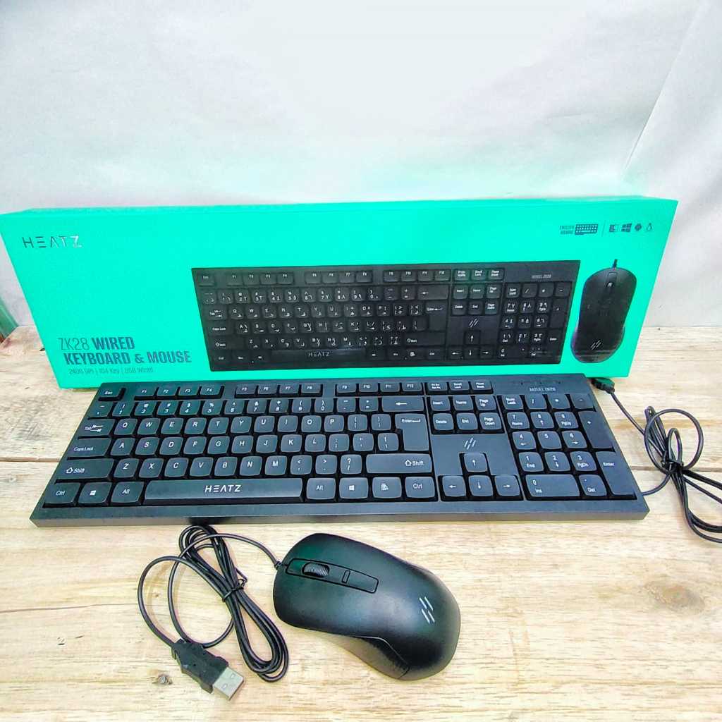 Keyboard Mouse Combo wired heatz Model ZK28 Garansi