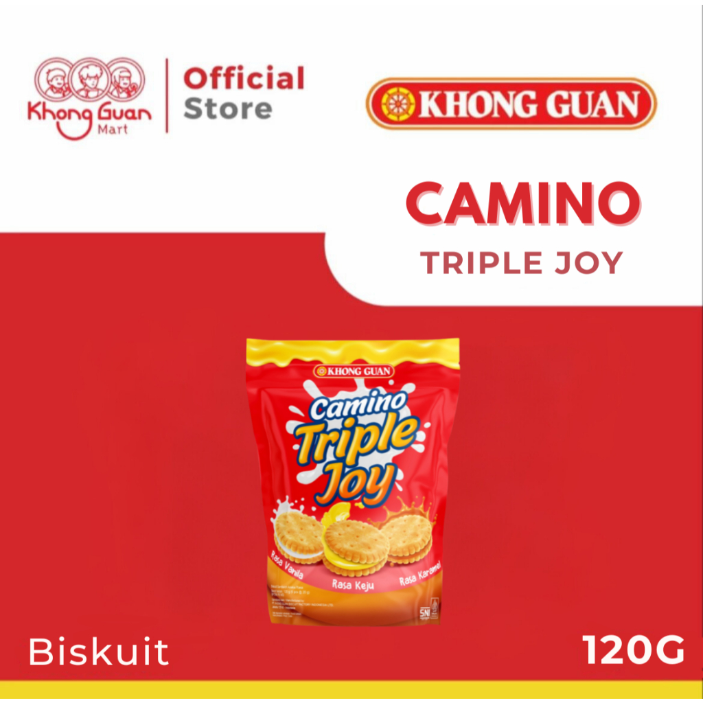 

KHONG GUAN Camino Triple Joy Biskuit 120 Gram