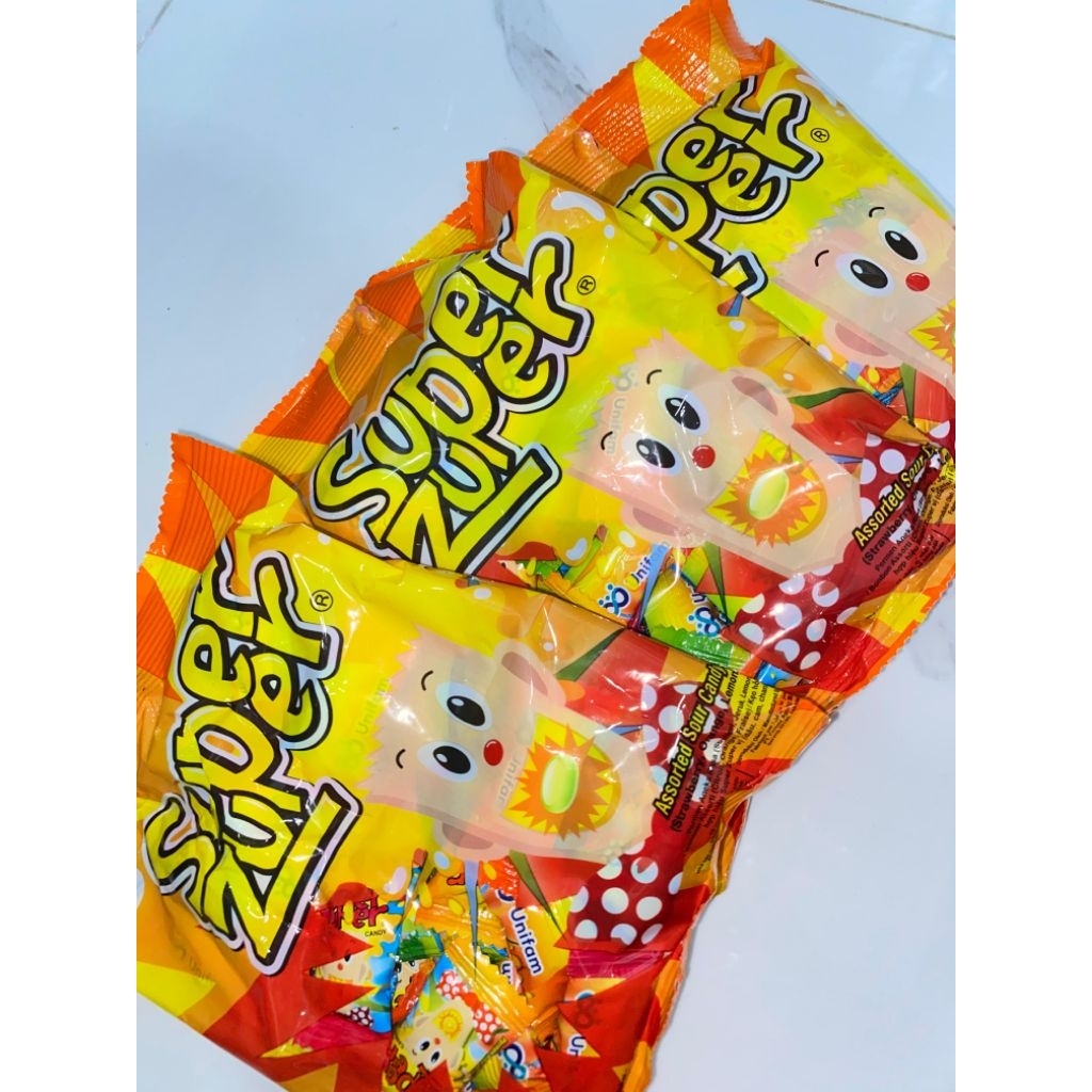 

Super zuper assorted sour candy isi 40pcs 1bks