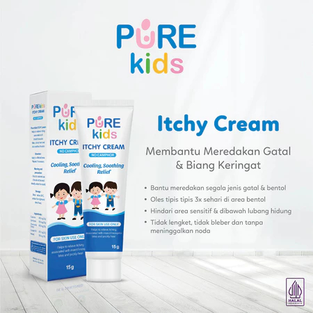 Pure Kids Itchy Cream 15 Gram - Pure Kids Pereda Gatal dan Biang Keringat Anak