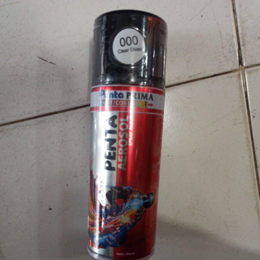 cat semprot clear gloss / pernis / pengkilap merk penta aerosol 1pcs