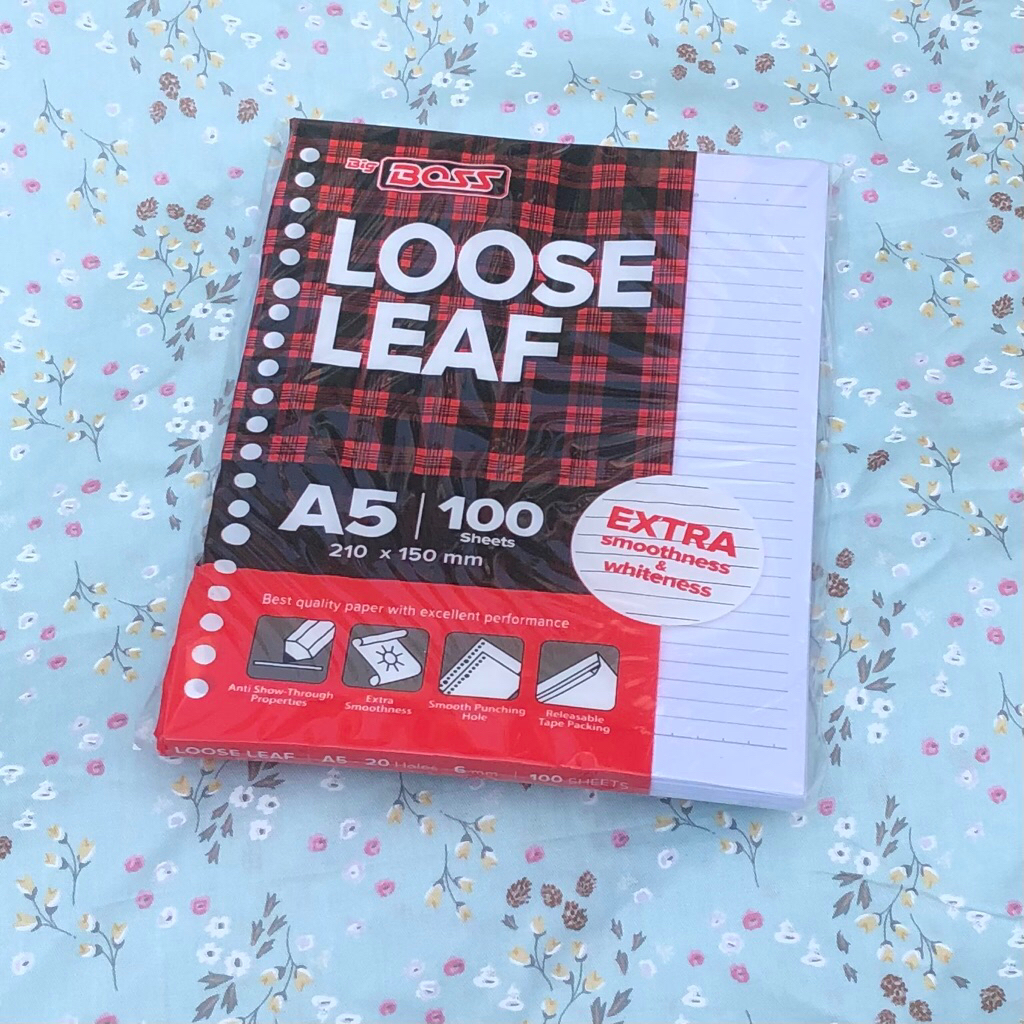 

[NEW] Loose Leaf A5 Bergaris (20 Ring) 100 Lembar | Isi Kertas Binder Kertas File