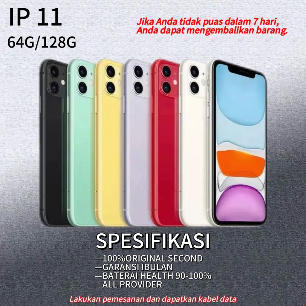 PROMO iphone 11 SECOND original 100% 64GB 128GB 256GB kondisi mulus like new fullset iphone bekas
