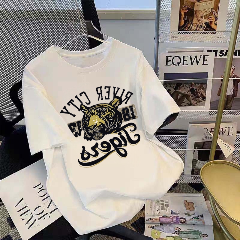 Marlacoeur Pola harimau hitam retro Amerika | Kaos Cowok Distro Original 100% | Baju Oversize Pria  