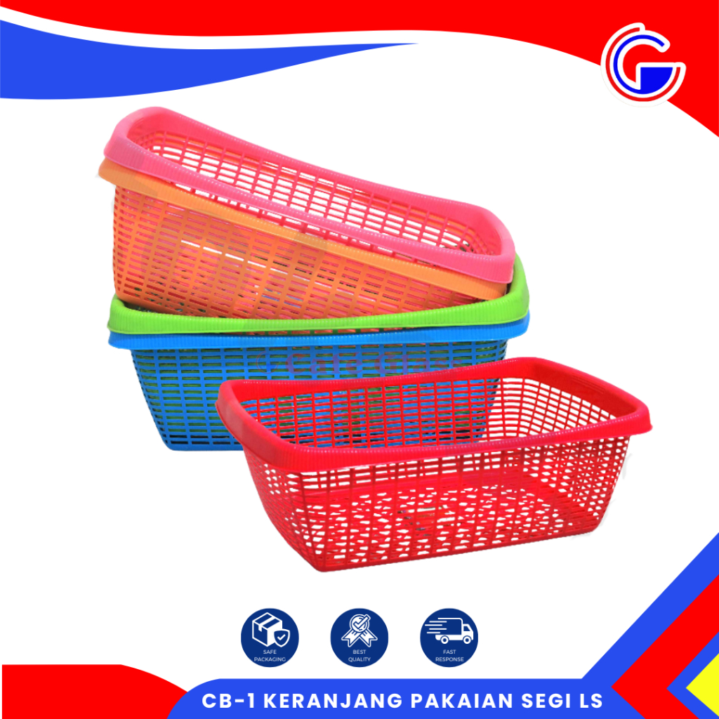 KERANJANG BAJU PLASTIK BESAR - KERANJANG PAKAIAN / KERANJANG LAUNDRY LION STAR CB-1 / LAUNDRY BASKET