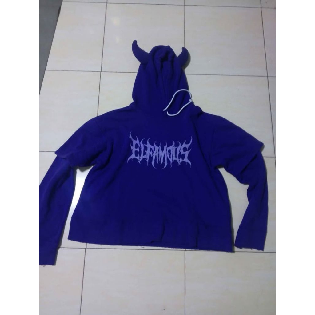 hoodie crop devil oversize