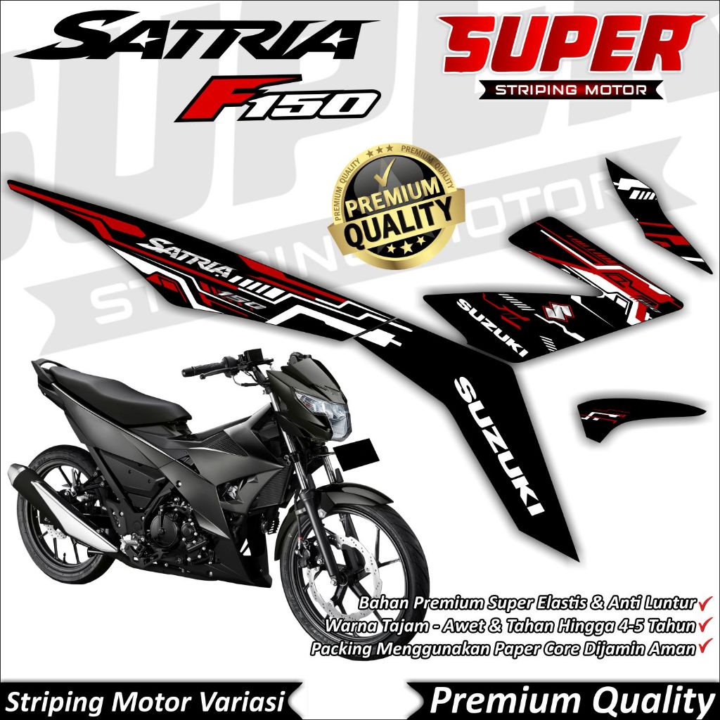 Stiker Satria Fu Fi Injeksi Anti Luntur keren Striping Satria Fu Fi Injeksi Striping Suzuki Satria F