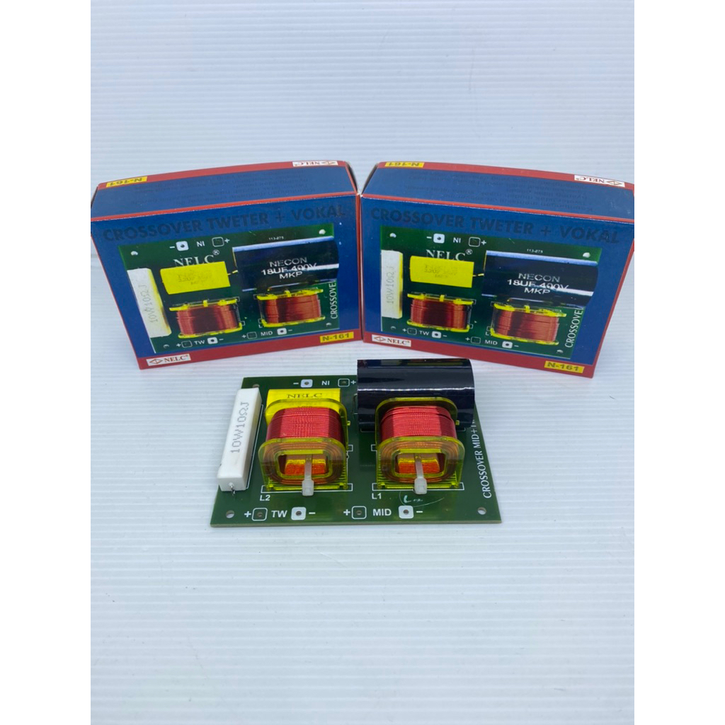 Kit crossover pasif 2 way tweeter + vokal Nelc N-161 N161 N 161 tweter twiter vokal midle middle mid