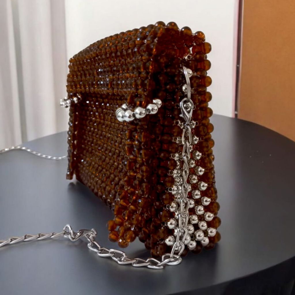 Tas retro beaded bag /tas manik-manik/tas mutiara kekinian /tas mutiara