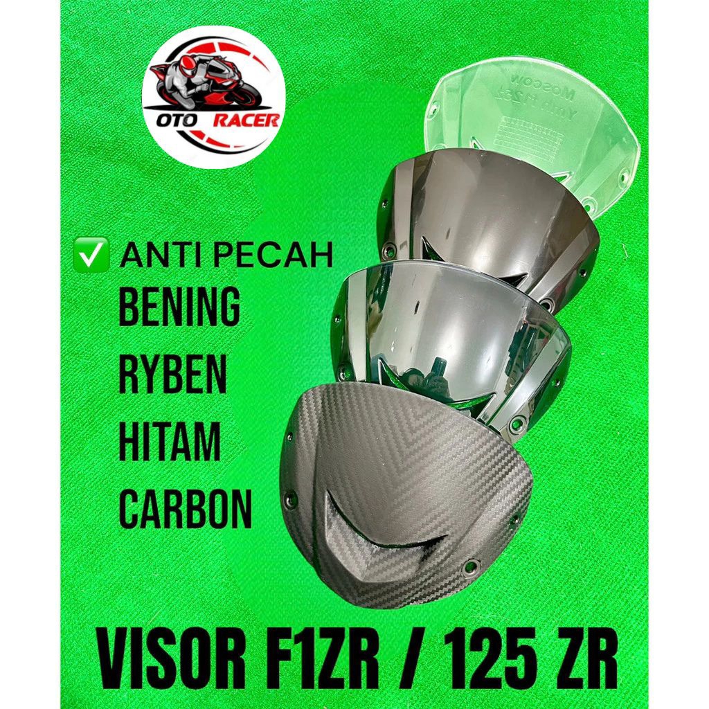 VISOR YAMAHA F1ZR FIZR 125ZR 125Z JUPITER Z VEGA ZR SATRIA HIU MIO DLL PNP WARNA HITAM MERK MOSCOW W