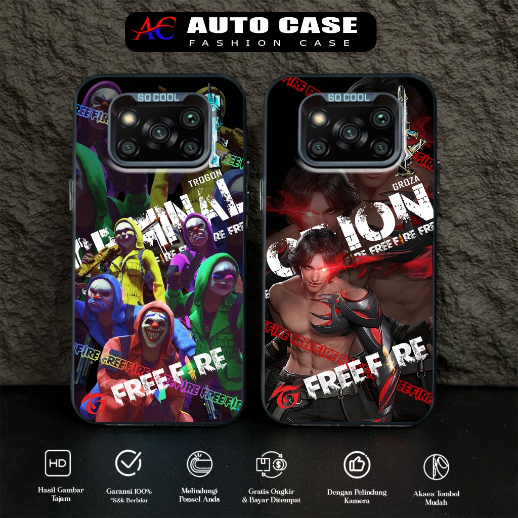 Premium Matte POCO X3 X3 NFC X3 PRO Motif FF Hard Casing Hp Auto Case Case Socool IMD Softcase Hp